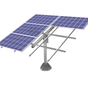 Adjustable Single-Column Solar Panel Support Galvanized Steel Ground Mounting