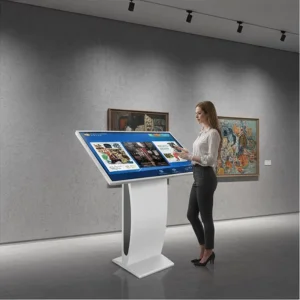 Digital Ticket Dispenser System with NFC and Interactive Display Features Advertising Display Stand