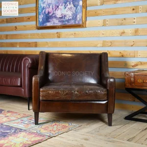 Modern Leather Accent Chair