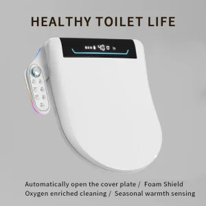 2025 New Design Electronic Heated Automatic Intelligent Smart U V Shape Bidet Toilet Seat with Automatic Cover Opening Function