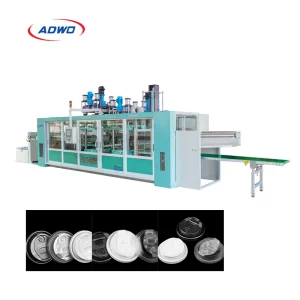 Automatic Plastic Cup Lid Container Plastic Production Line Vacuum Forming Thermoforming Machine