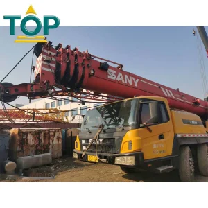 Grúa de camión usada Sany 50 toneladas grúa móvil usada Stc500 grúa hidráulica con grúas de camión