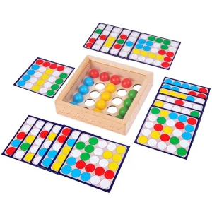 Puzzle Wooden Montessori Finger Ball Game Training Logical Thinking Toy