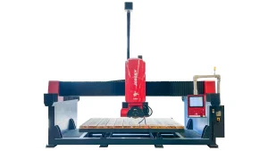 Monobloc 5 Axis CNC Bridge Saw for Stone Marble Granite Quartz Slabs Countertops Tiles Sink Cutting Machine in Spain