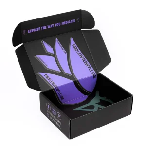 Custom Biodegradable Black Corrugated Cardboard Boxes Packaging Shipping Mailer Boxes With Logo Printing
