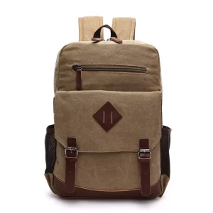 Wholesale Vegan Leather Canvas Rucksack Backpack