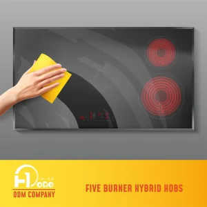 Hybrid Induction Premium 2 in 1 Five Burner Electric Induction - Infrared Ceramic Hob Cooker Cooktop