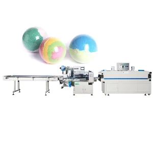 Fully Automatic High Speed Soap bar Bath Bomb Shrink Wrap Machine