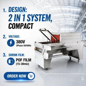 Semi Automatic L-Bar Sealer Heat Shrink Packing Machine Brazil