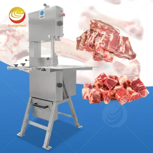 Máquina de Corte Elétrica Vertical para Cortar Costelas e Ossos de Carne, Pequena Fatiadora de Açougue Automática Comercial