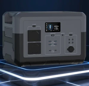 1800W محطة طاقة شمسية محمولة مع قابس أمريكي محطة طاقة بطارية شمسية للتخييم مصدر طاقة محمول خارجي 110V