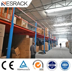 Heavy Duty Industrial Thickened Steel Metal Warehouse Mezzanine Shelves for Large Equipment with Use High-Load-Bearing Reinforced