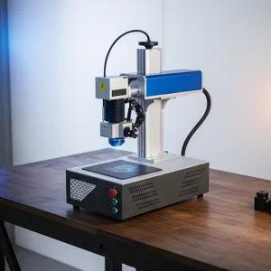 50W Desktop Type Fiber Laser Marking Engraving Etching Machine for Stainless Steel Copper
