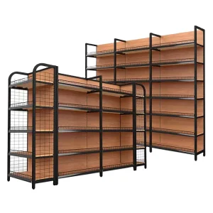 Guichang Four-pillar Supermarket Custom Curved square Upright Main and Auxiliary Frame Shared Upright