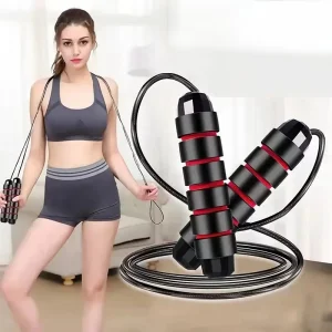High-Speed Performance Smart Speed Jump Rope PVC and Steel Cable with Weighted Bearing for Quick Home Workouts