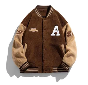 2025 Custom Varsity Letter Street Fleece Embroidery Outerwear Fashion Baseball Men Jacket