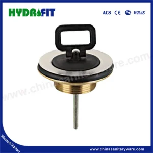 Factory Bathroom Kitchen Brass Zinc Stainless Steel Wash Basin Pop-up Click Clack Rotating Plug 1 1/4" 1 1/2" Chrome Brushed Overflow Drain Waste (BW1003B)