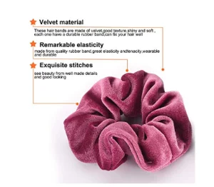 Hot Selling Factory Supply Good Quality Multy Color Velvet Hair Accessories Scrunchies