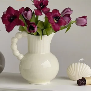 Cheap Elegant Glossy White Ceramic Vase for Home Decor  VDLK2405533 Manufacturers, Factories