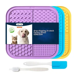 Pet Silicone Licking Mat Pet Tableware Dogs And Cats Slow Food Mat Large Suction Cup Non-slip Slow Food Mat