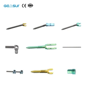 Geasure Mono-Axial Pedicle Screw (Dual Thread) Surgical Instrument Posterior Spinal Titanium Alloy 5.5 Fixation System Class III