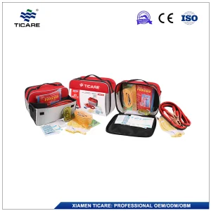 50 Accessories Emergency Car Red Nylon First Aid Kit