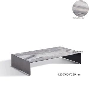 Italian Simple Marble Villa Living Room Furniture Long Coffee Table