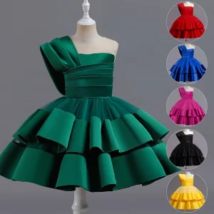 Girl Children Kids Elegant Off Shoulder Flower Princess Dress