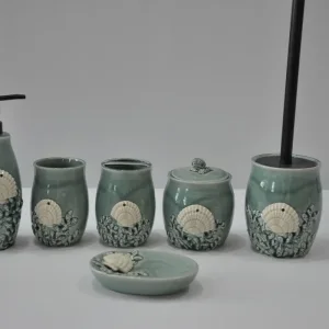 Wholesale Ocean series shell relief bathroom six piece set Factory, Factories