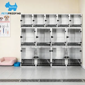 Clinic Luxury Veterinary Heavy Duty Modular Breeding Animal Stainless Steel Vet Pet Dog Cage