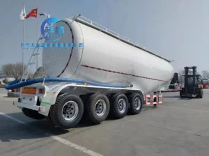 Hot Sale 3 Axles Bulk Powder Transport Grain Animal Feed Tanker Cement Truck Semi Trailer