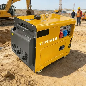 10KVA 5KW Small Super Silent Air Cooled Diesel Generator Set With ATS &amp; Remote Control Portable Type 50/60Hz 230V