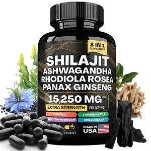 Himalayan Shilajit 8 In 1 Ashwagandha Rhodiola Rosea Panax Ginseng