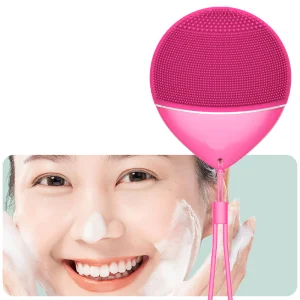Portable IPX6 Sonic Electric Facial Cleansing Brush Rechargeable Silicone Face Scrubber Massager Universal 5 Frequency