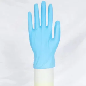 Luvas cirúrgicas, Blue Nitrile Revestidos, luvas de nitrilo Azul Luva revestido de médico e de grau alimentício