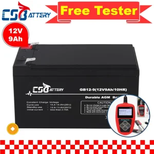 Csbattery 12V 9ah Free Maintenance AGM Battery for Power-Station/Fire/Security-System/Motor/UPS/Forklift/AAA