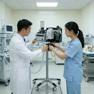 Máquina de anestesia eléctrica portátil a precio competitivo, equipo médico de diagnóstico veterinario para hospitales