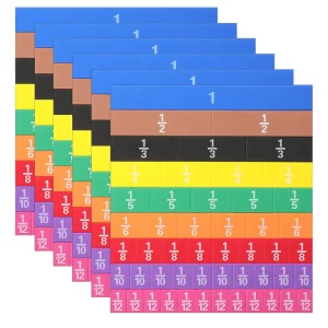 Wholesales Rainbow Tiles & Circles Fraction Set