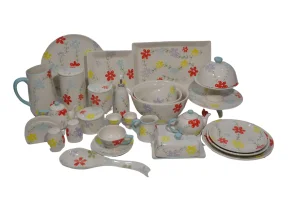ODM Country - Style Colorful Hand - Painted Floral Stoneware Dinnerware Set Supplier, Factory