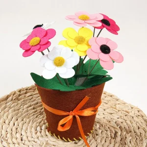 DIY Potted Flower Children Sewing Kit Creative Felt Craft Kit for Kids