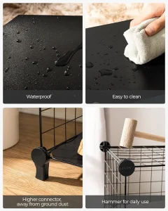 Modular Small Wire Shelving Display Rack Wire Mesh Grid Storage Cages Cubes