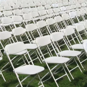 Comfortable Stackable Wrought Iron Outdoor Folding Chair
