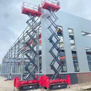 4m to 16m Electric Scissor Lift Platform for Warehouse Person Freight Cargo