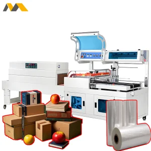 Shrink Wrap Packing Machine PE Film Automatic Box Book Pizza Film Packing Shrink Wrapping Machine