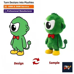 24/7 Juguetes de peluche super suaves de criaturas de un ojo personalizadas de algodón PP ecológico para niños