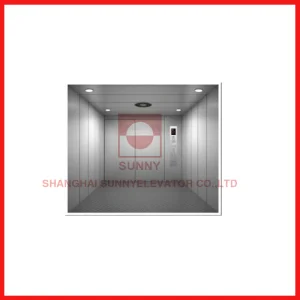 Machine Roomless (MRL) Freight Elevator with Steel Plate Floor