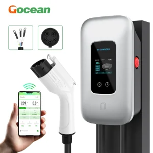 Gocean Custom Cheap WiFi APP Wholesale OEM Golden Supplier New 5m Interface 7 Kw Type 2 EV Charger