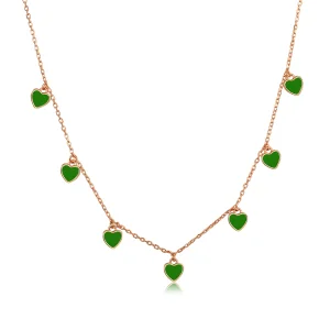 Enamel Heart Necklace