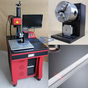 Fiber Laser Engraving Machine with Rotary Chuck