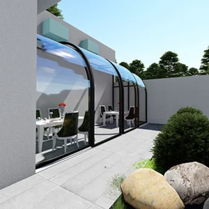 Modern Eco-Friendly Crystal Clear Roofing Sheets for Hotel Patio Carport &amp; Pergola-Storm-Resistant Polycarbonate UV Protection